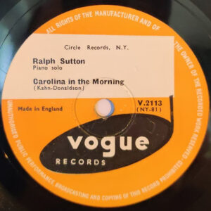 Ralph Sutton – Carolina in the Morning / St. Louis Blues (Shellac 10" 78 RPM)