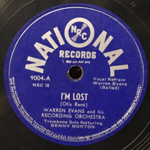 Warren Evans And His Recording Orchestra – I'm Lost / Shy Little Witch From Greenwich (Shellac 10" 78 RPM, 1944)