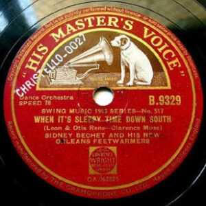 Sidney Bechet And His New Orleans Feetwarmers – When It's Sleepy Time Down South / Stompy Blues (Shellac 10" 78 RPM, 1943)