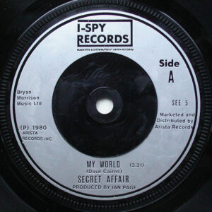 Secret Affair – My World (Vinyl 7" 45 RPM Single, 1980)